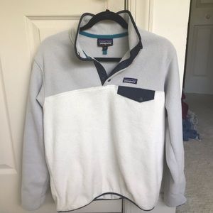 White and Gray Patagonia Fleece